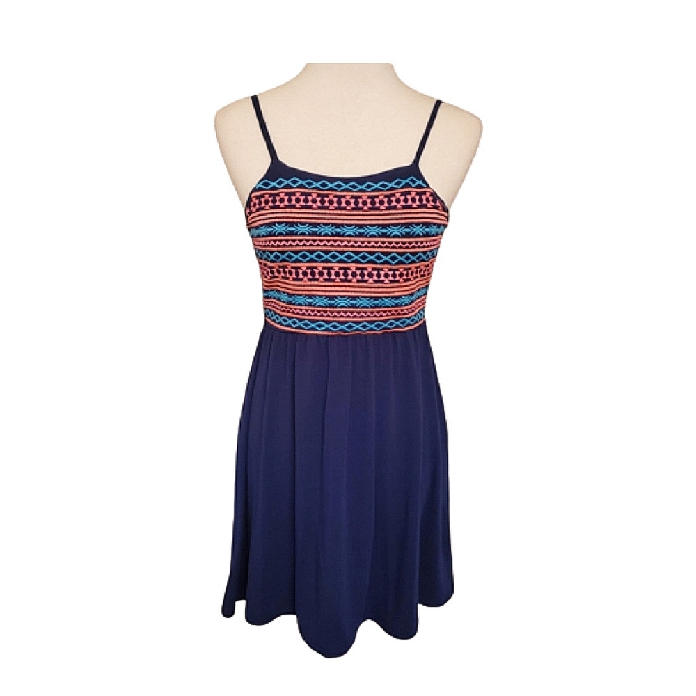 Poof Girl Embroidered Spaghetti Strap Dress Sz Med
